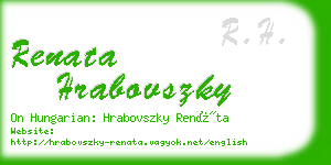 renata hrabovszky business card